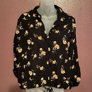 BLACK FLOWER SHIRT